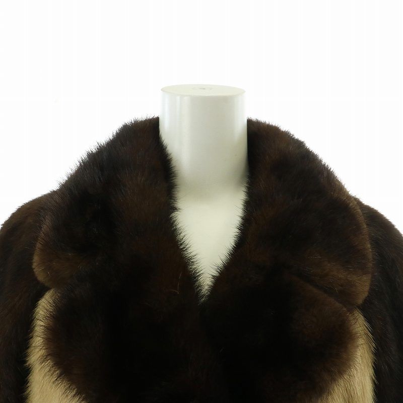 Revillon　ミンク　ロングコート ミンク ロングコート ワインレッド レディース リアルファー