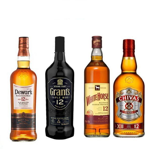 卸売 ブレンデッドスコッチウイスキー 12年 飲み比べ 4本セット C