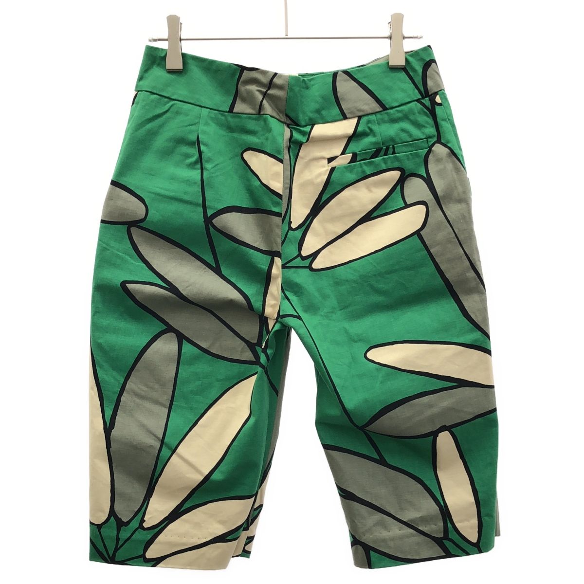 ボタニカルプリントショーツ グリーン