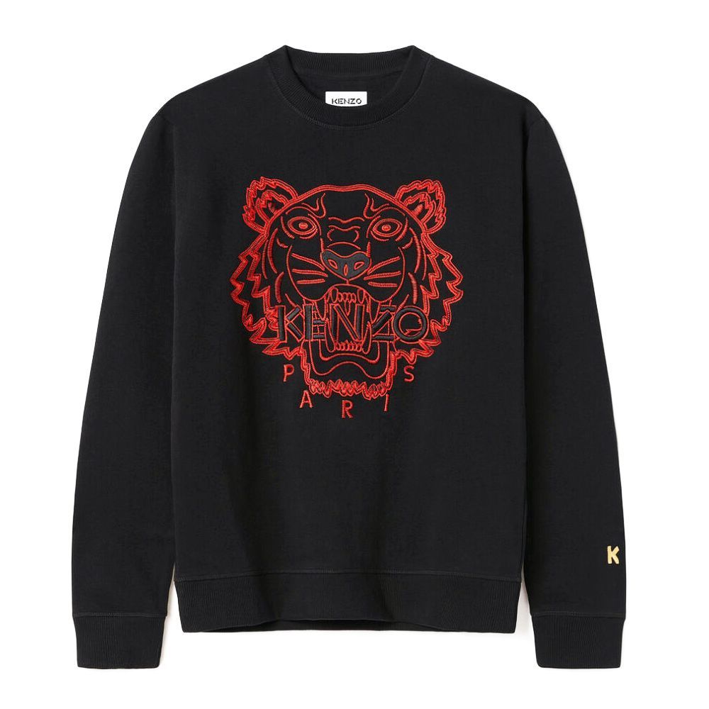 KENZO タイガーロゴ ブラックスウェット KENZO(ケンゾー) タイガー刺繍スウェット ブラック サイズ M