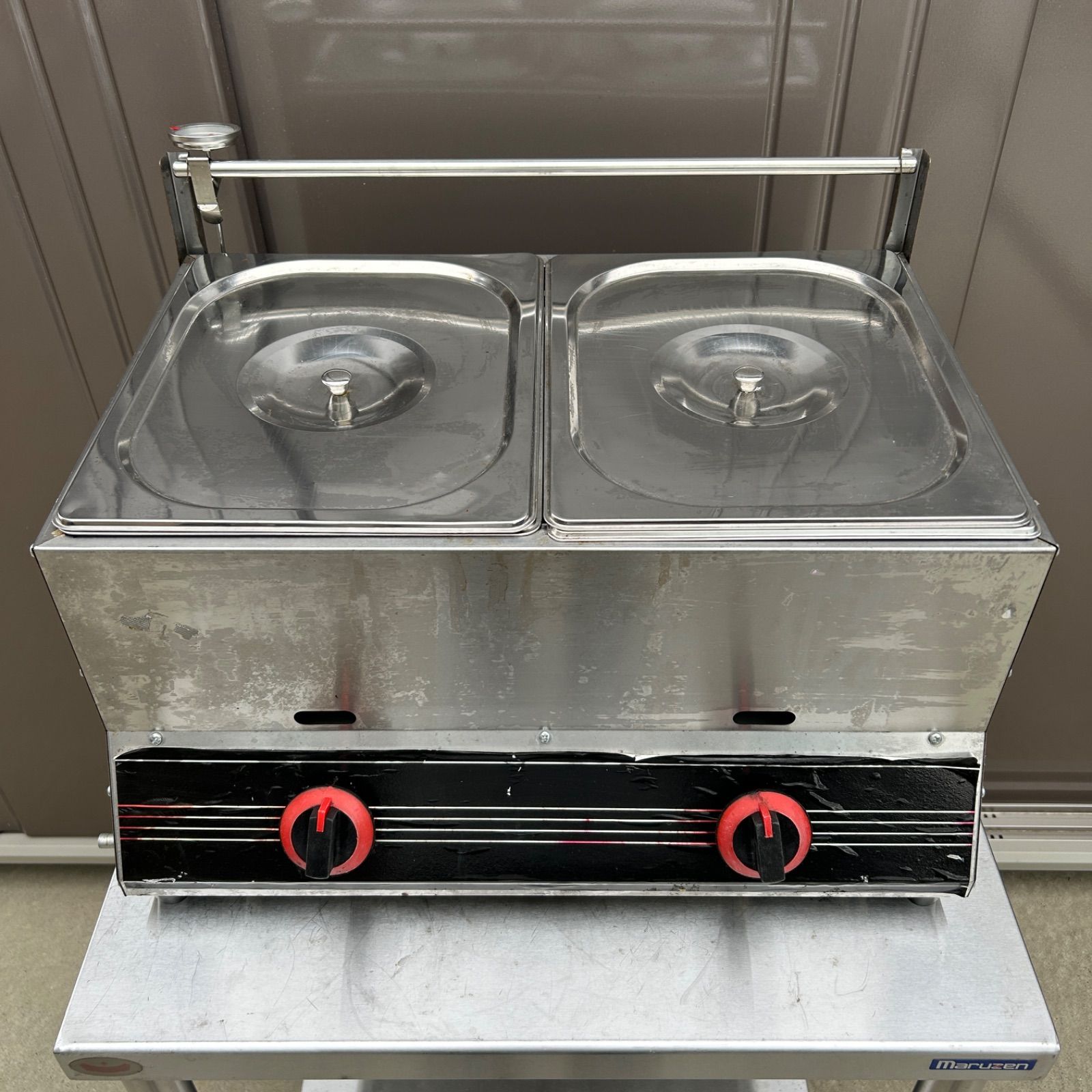 業務用 卓上ガスフライヤー 2槽式 8L LPガス 屋台 キッチンカー 厨房機器 ラクル業務館