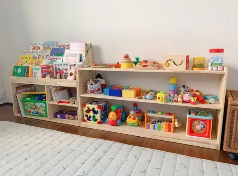 ファッションの 絵本棚 ✨ おもちゃ棚 木製棚 モンテッソーリ シェルフ ...