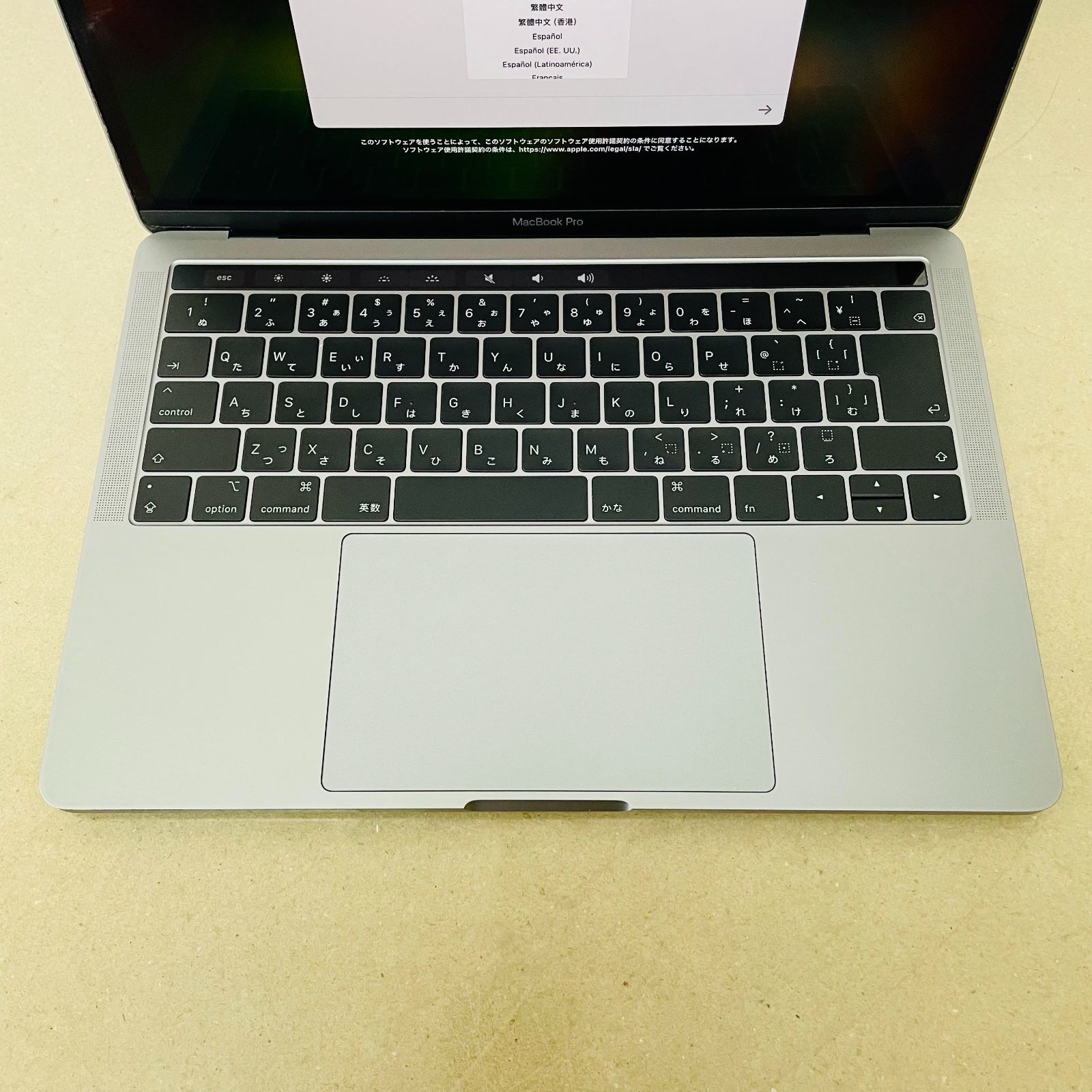 初期化済み 美品MacBook Pro 13インチ Thunderbolt 3ポートx2 (Mid 