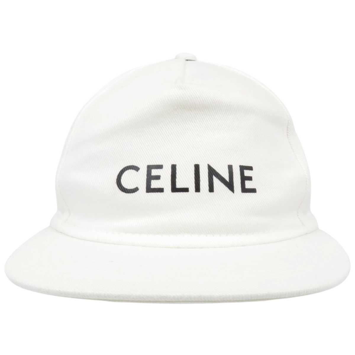 CELINE ホワイト ベースボールキャップ M イニシャル ベースボールキャップ / コットン - ホワイト | CELINE
