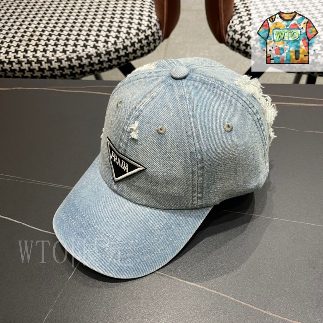 今日特価】PRADA 2024 デニム破れベースキャップ - メルカリ