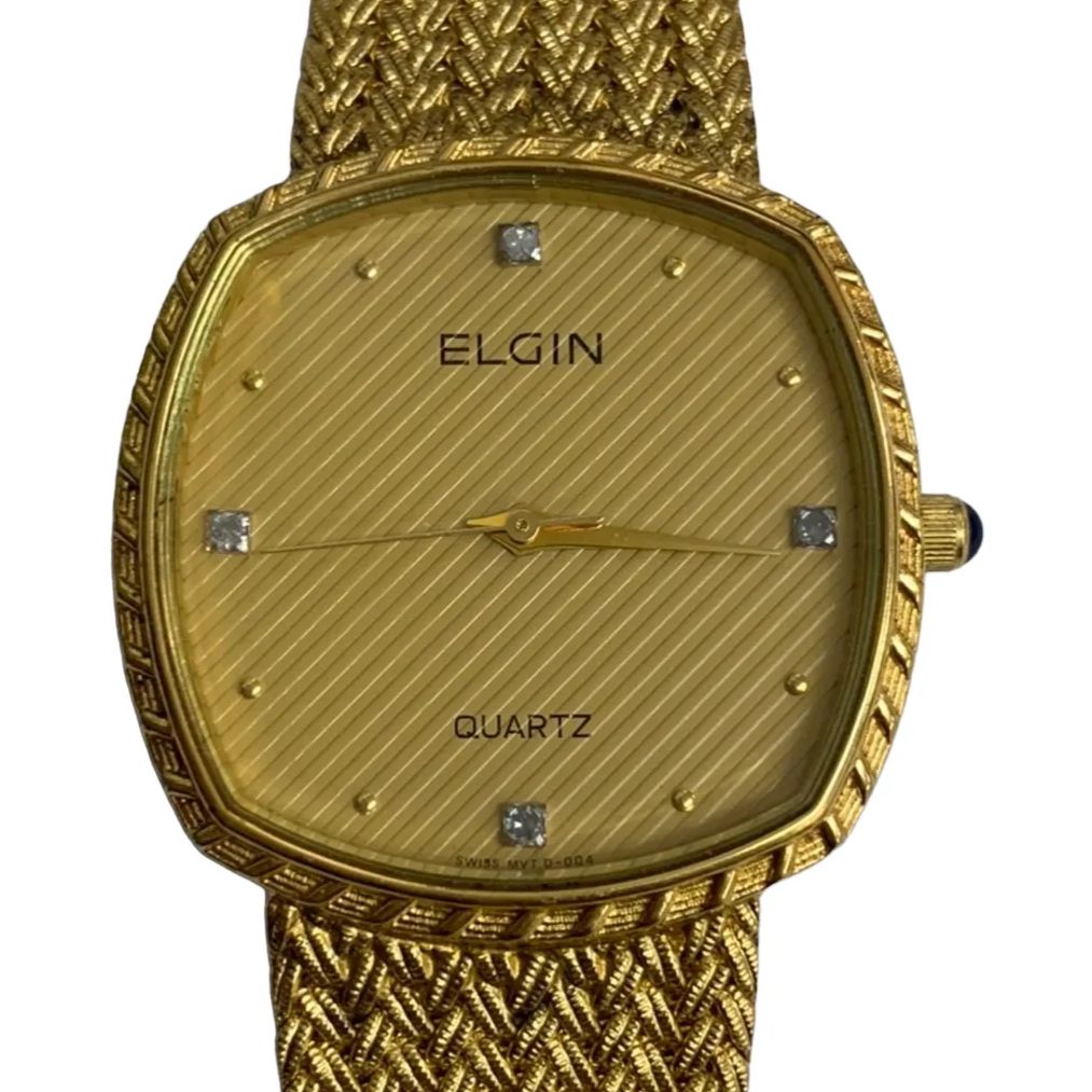 エルジン ELGIN レディース 腕時計 ダイヤ ゴールド QZ ウォッチ 