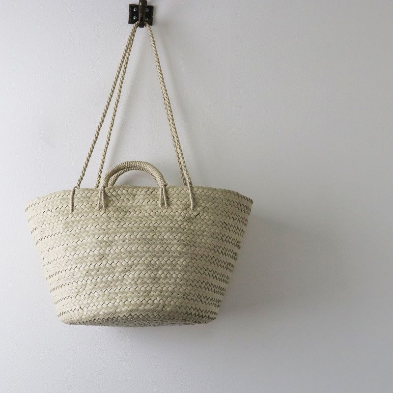 アエタ Aeta 美品 KG06 BASKET M＋SHOULDER かごバッグ M/アイボリー 