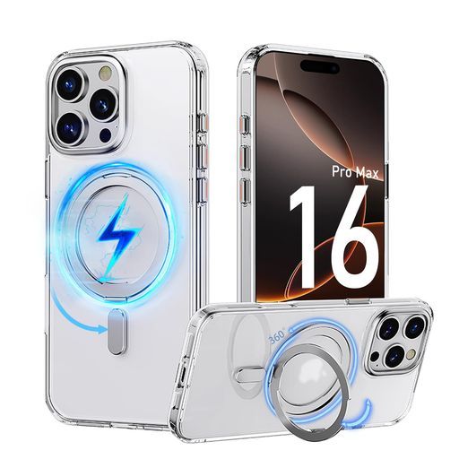 PRODELIケースForiPhone16ProMax専用カバー360回転スタンドMagSafe対応米軍MIL規格耐衝撃指紋防止ワイヤレス充電対応落下防止レンズ保護擦り傷防止マット感リングマグネット搭載