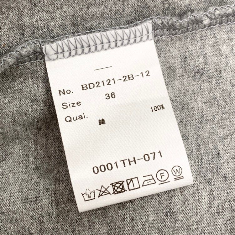 BORDRES at BALCONY◆21AW/カットソー/36/コットン/レッド/BD2121-2B-17 BORDRES at BALCONY(ボーダーズアットバルコニー) / 21AW