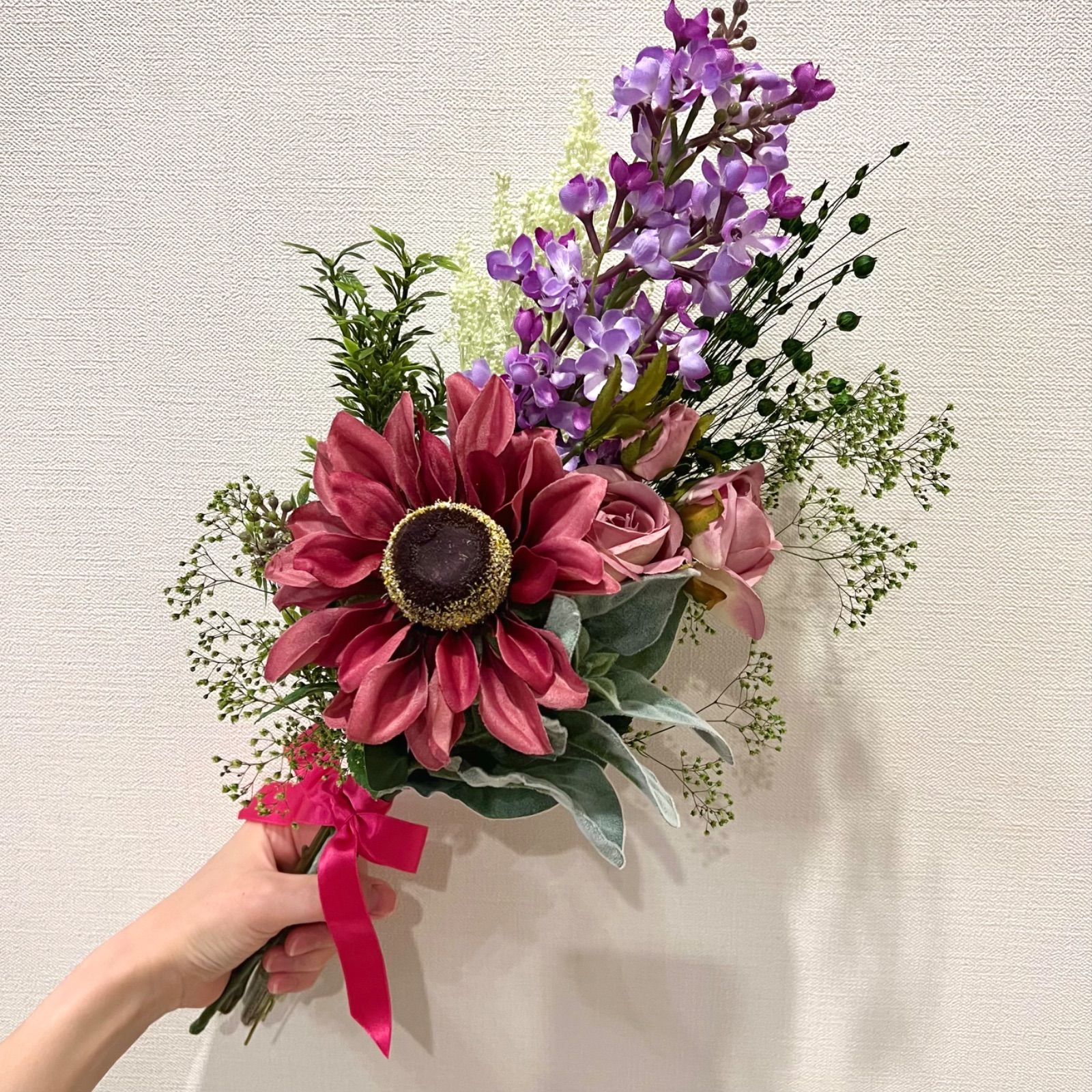 ウェディングハーブブーケ ウエディングブーケ キャスケードブーケ 結婚式 ブーケ 花嫁