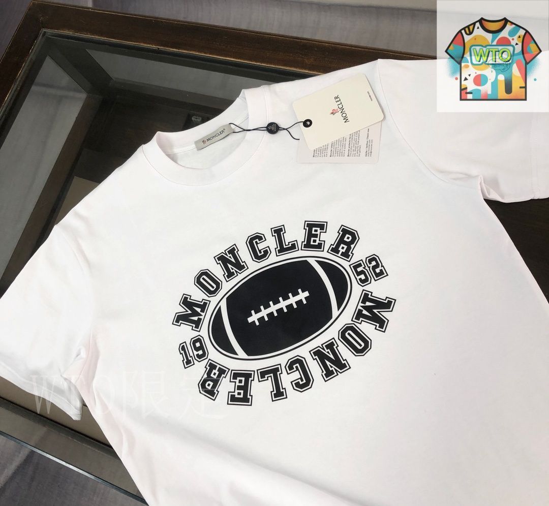 今日特価】MONCLER 2025 COUPLE ロゴプリント円領 T - メルカリ