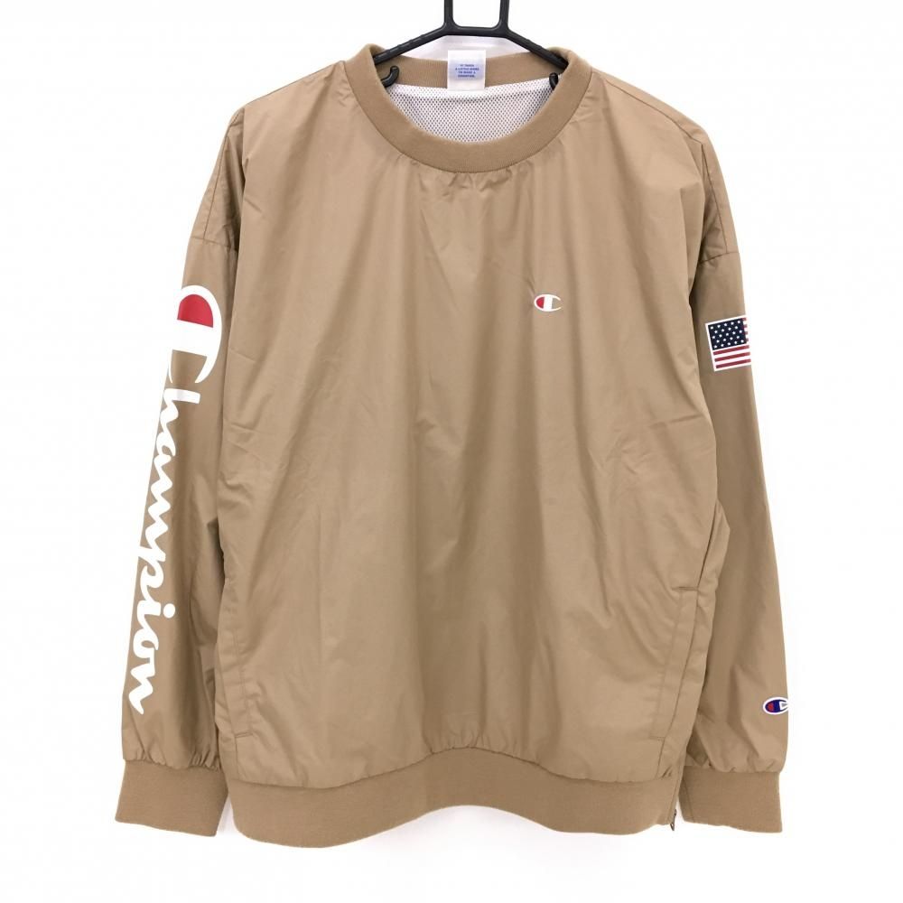 Champion - 【美品】チャンピオン スニード ブラウン 背面ビッグロゴ 裏地メッシュ ブルゾン  メンズ MEDIUM ゴルフウェア Champion 美品】チャンピオン スニード ブラウン 背面ビッグロゴ 裏地