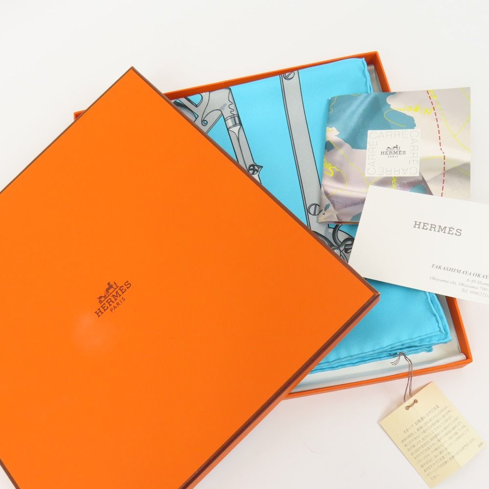 エルメス HERMES カレ90 Mors et Gourmettes 馬銜と鎖-