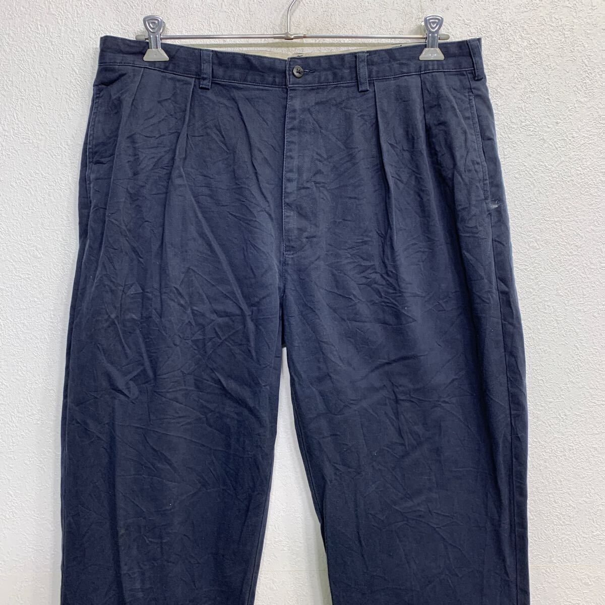 ３枚ワークパンツ　カーゴパンツ　ネイビーチノパン　古着　W40 L34 ワークパンツ カーゴパンツ ネイビーチノパン 古着 W40 L34