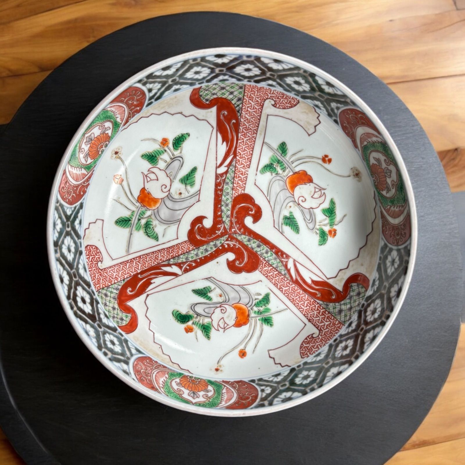 骨董品アンティーク孔雀皿