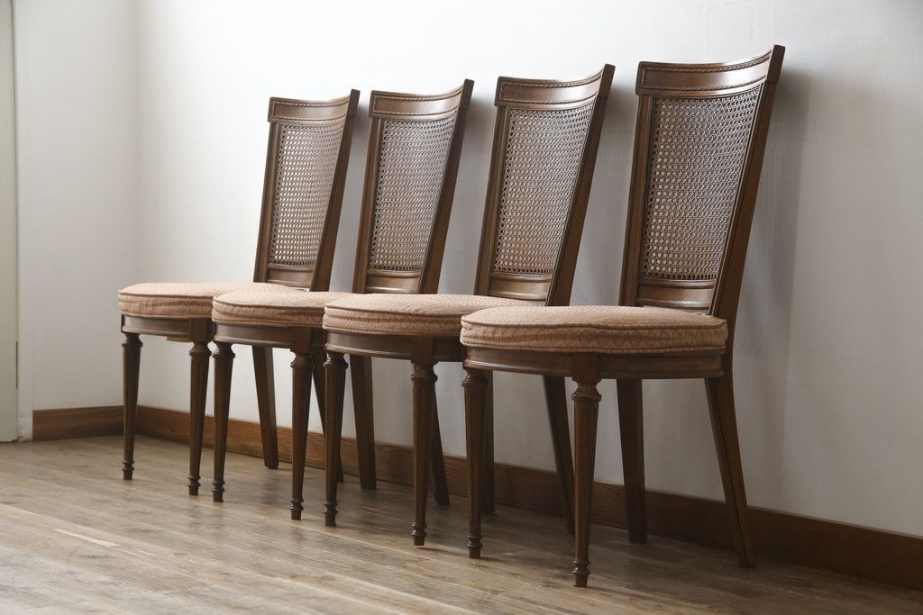 ドレクセルヘリテイジ　ダイニングチェア　チェア　椅子　イス　アンティーク 2 Drexel Heritageドレクセルヘリテイジ ダイニングチェア 葉模様