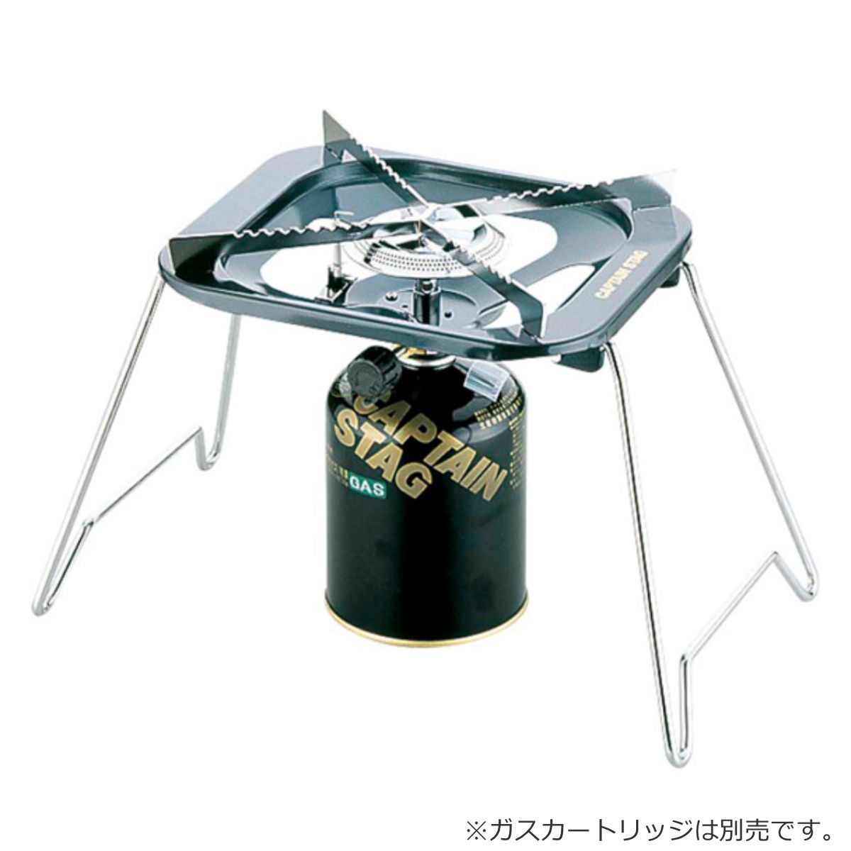 コンロ 大型 五徳 ガスバーナーコンロ 収納バッグ付 キャプテンスタッグ 調理用品 アウトドア CAPTAIN STAG ガスコンロ ボンベ BBQ