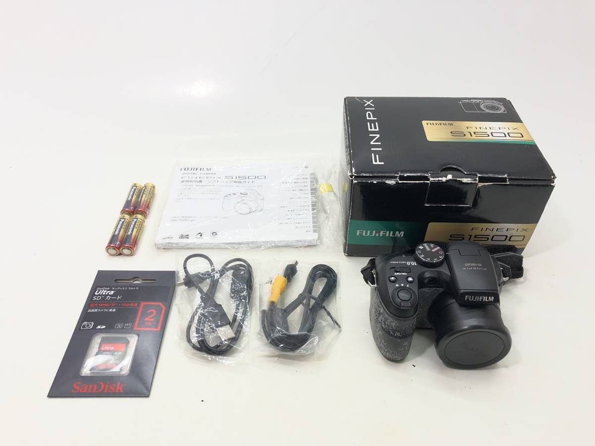 MR-00010 FINEPIX FUJIFILM S1500 デジカメ 単3電池4本駆動 コンパクト 