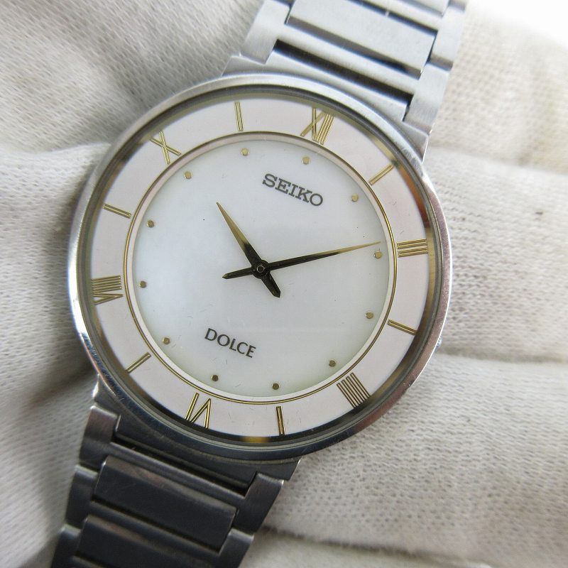 希少【稼動品】腕時計　SEIKO DOLCE セイコー　ドルチェ　シェル文字盤 1999年製 希少美品/稼働]SEIKO Dolce セイコードルチェ TITANIUM