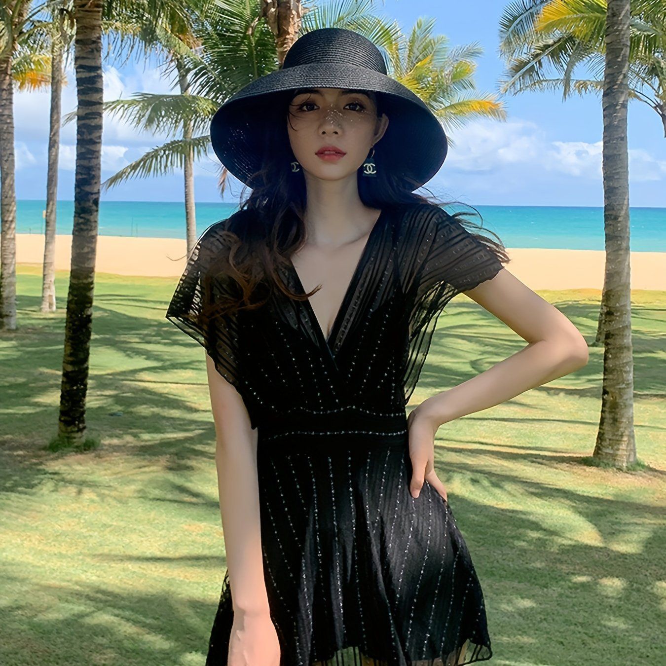 ETRE TOKYO 24SS ナローストラップバルーンキャミ チャコール New