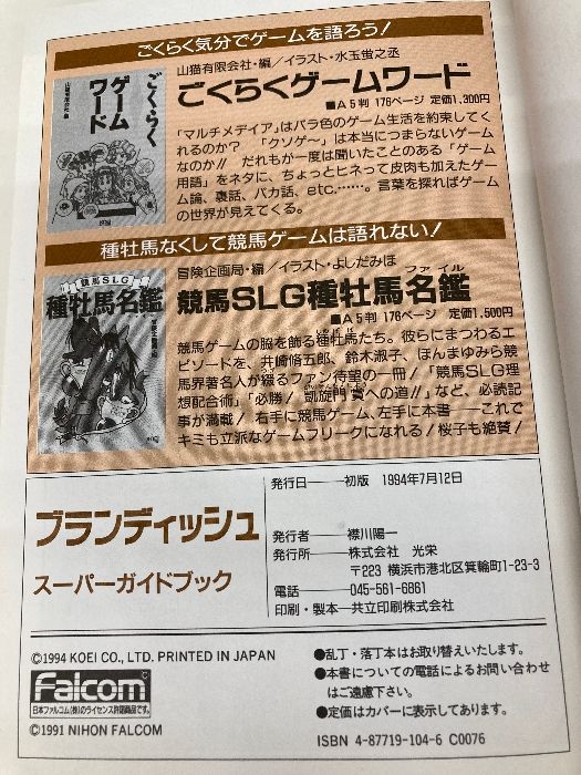 ブランディッシュスーパーガイドブック (スーパー攻略シリーズ