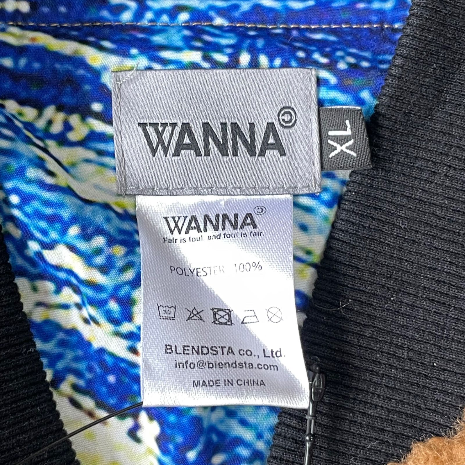 タグ付き未使用✨WANNA ワナ MA-1 ボンバージャケット ボア 裏地総柄 