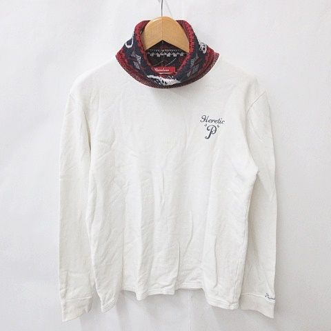 美品】Russeluno ラッセルノ ロゴプリント 長袖モックネック