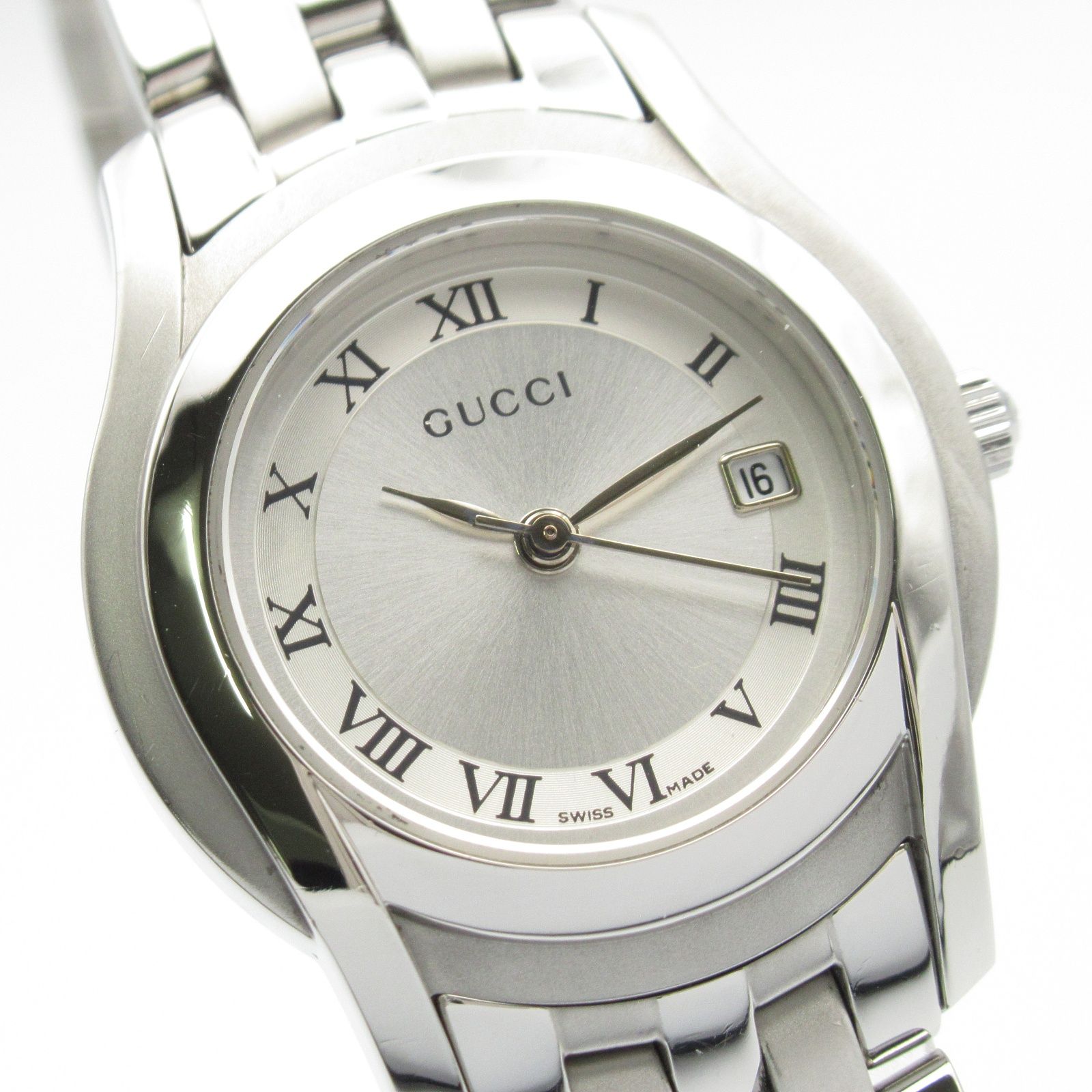 グッチ GUCCI 腕時計 時計 5500L シルバー ステンレススチール