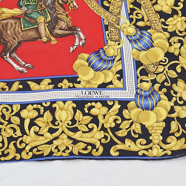 訳あり値下げ！LOEWE VELAZQUEZ ECUESTRE シルクスカーフ オンライン小売業者 訳あり値下げ！LOEWE VELAZQUEZ ECUESTRE