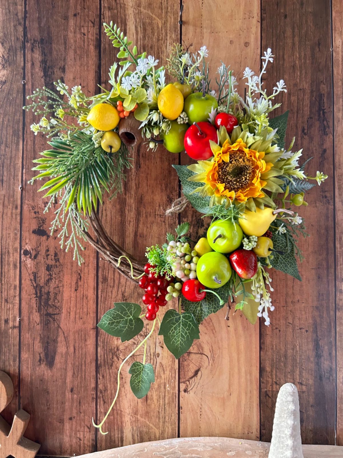 フラワーリース グリーンリース ボタニカルリース フラワーリース 玄関