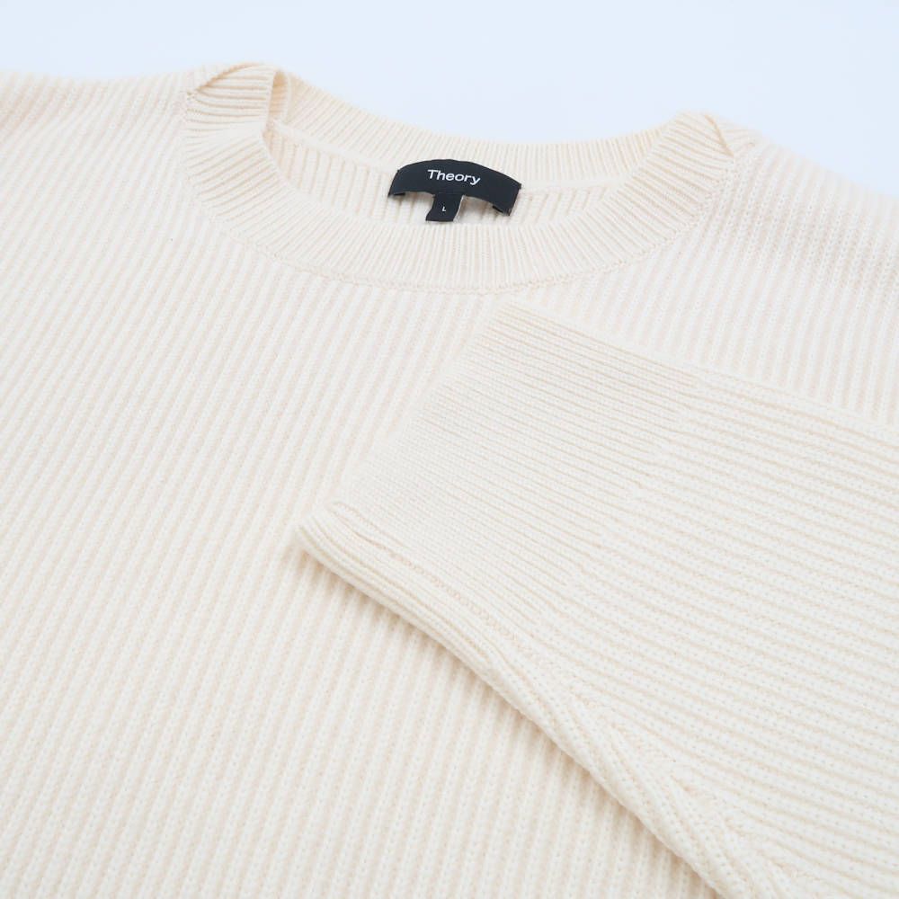 美品 Theory セオリー LAMAR CREW-CASHFEEL ニット L ウール100％ 長袖