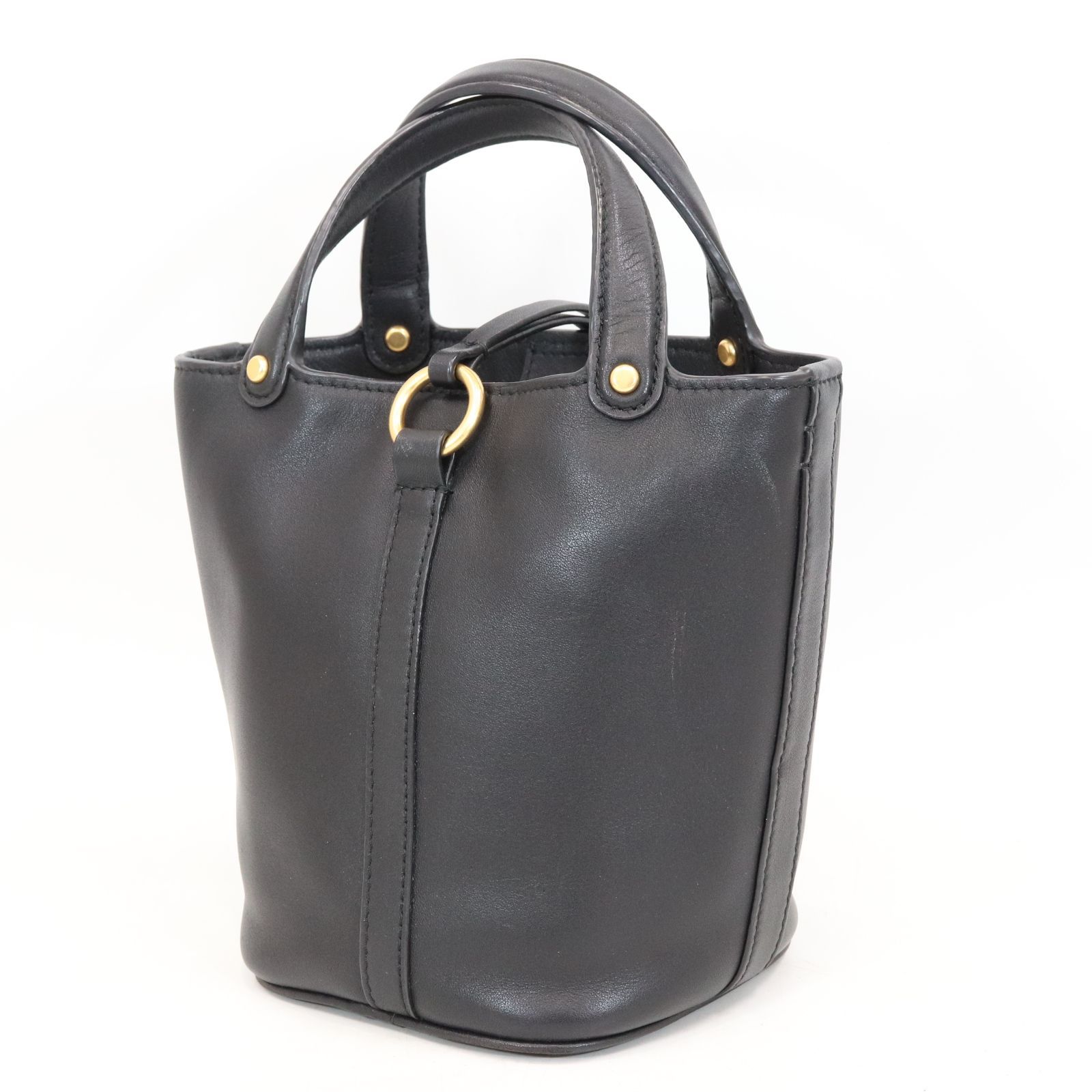 トリーバーチ ロビンソン ミニバケットバッグ 巾着 レザー