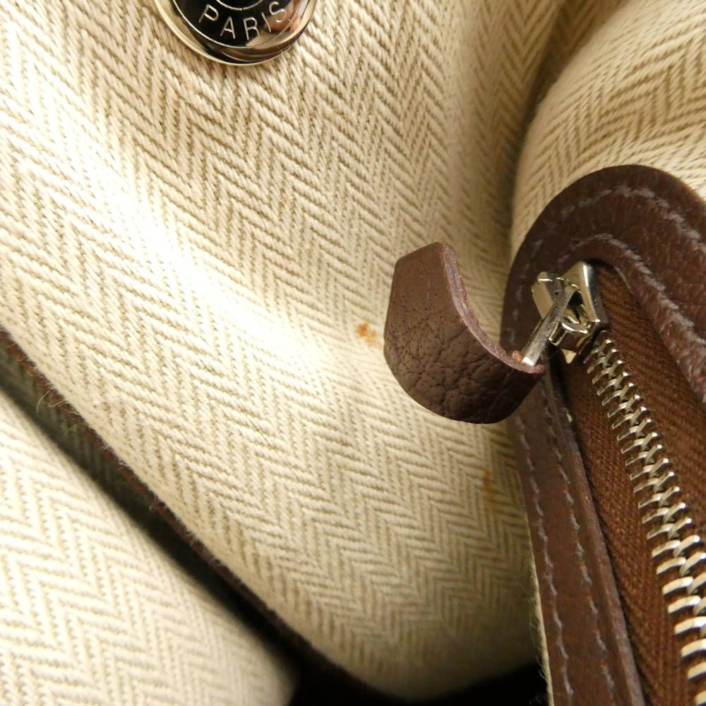 美品 HERMES エルメス ガーデン パーティ PM ハンドバッグ レザー □M