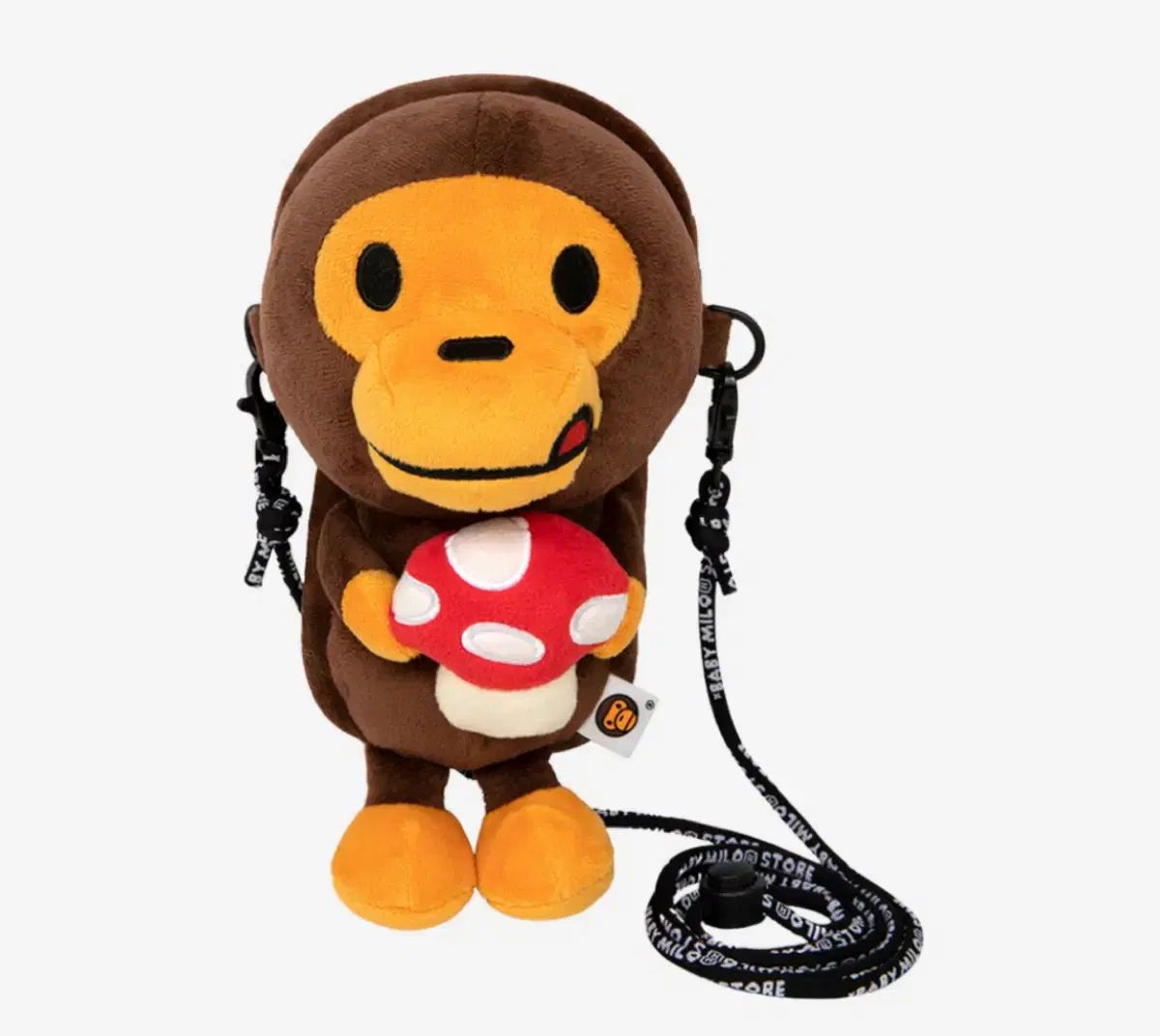 A BATHING APE アベイシングエイプ ベイビー マイロ PLUSH ウール バッグ ブラウン