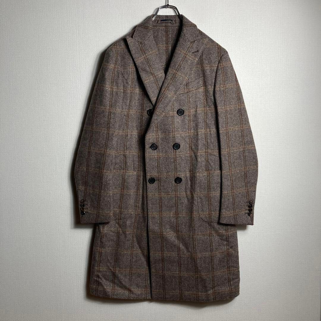 ★美品★極上ウール チェスターコート ラルディーニ ヘリンボーン ☆美品☆極上ウール チェスターコート ラルディーニ