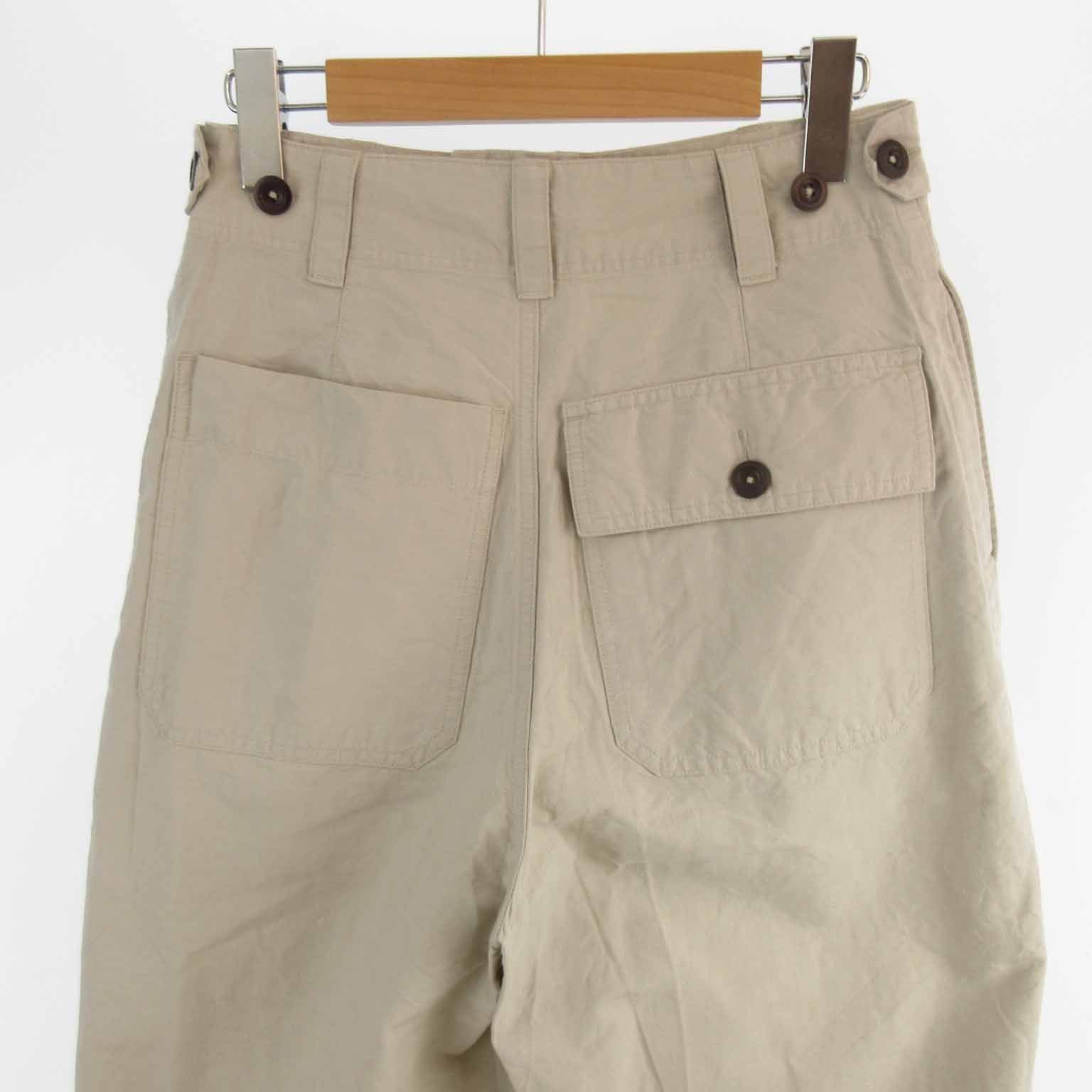 マーガレットハウエル コットン トラウザーズ パンツ マーガレットハウエル MHL. 22SS DRY COTTON LINEN トラウザーズ