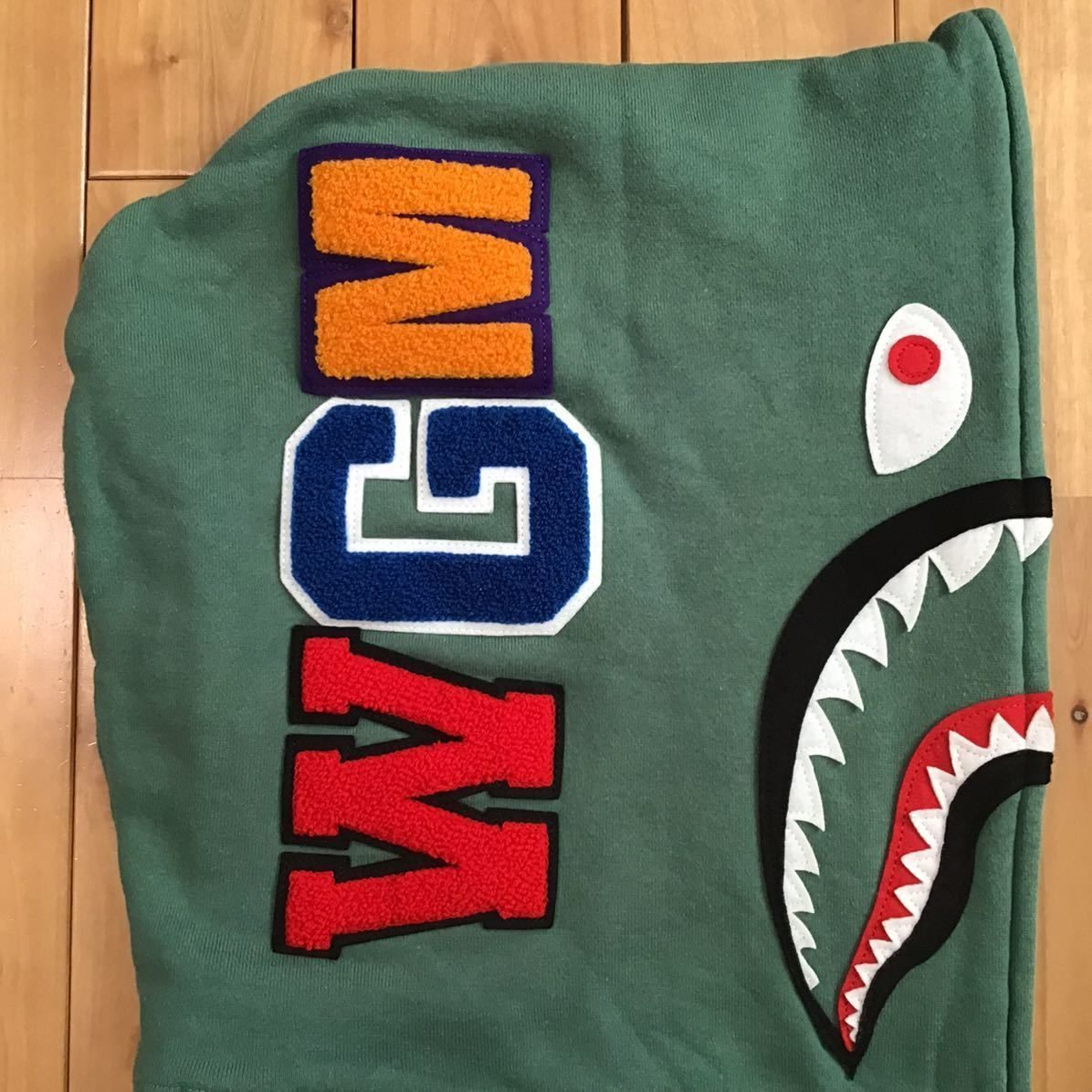 ☆2XL☆ シャーク パーカー グリーン shark full zip hoodie a bathing