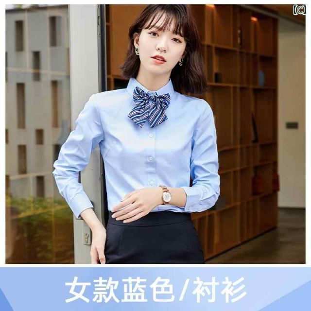 種類52:7XL/C:女性用長袖ブルーシャツ レディース 種類52:7XL/C:女性用長袖ブルーシャツ レディース