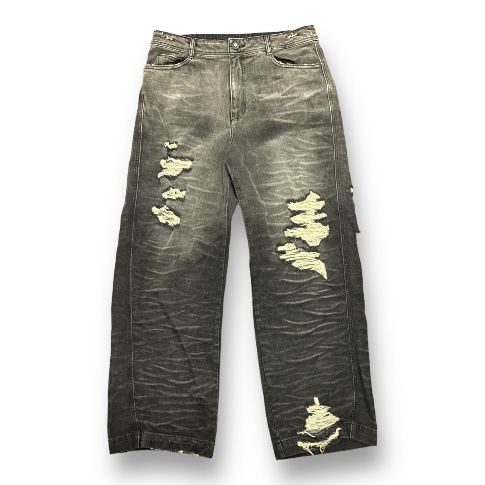 ADERERROR Rueta jeans ジーンズ ワイドクラッシュ ダメージデニム 