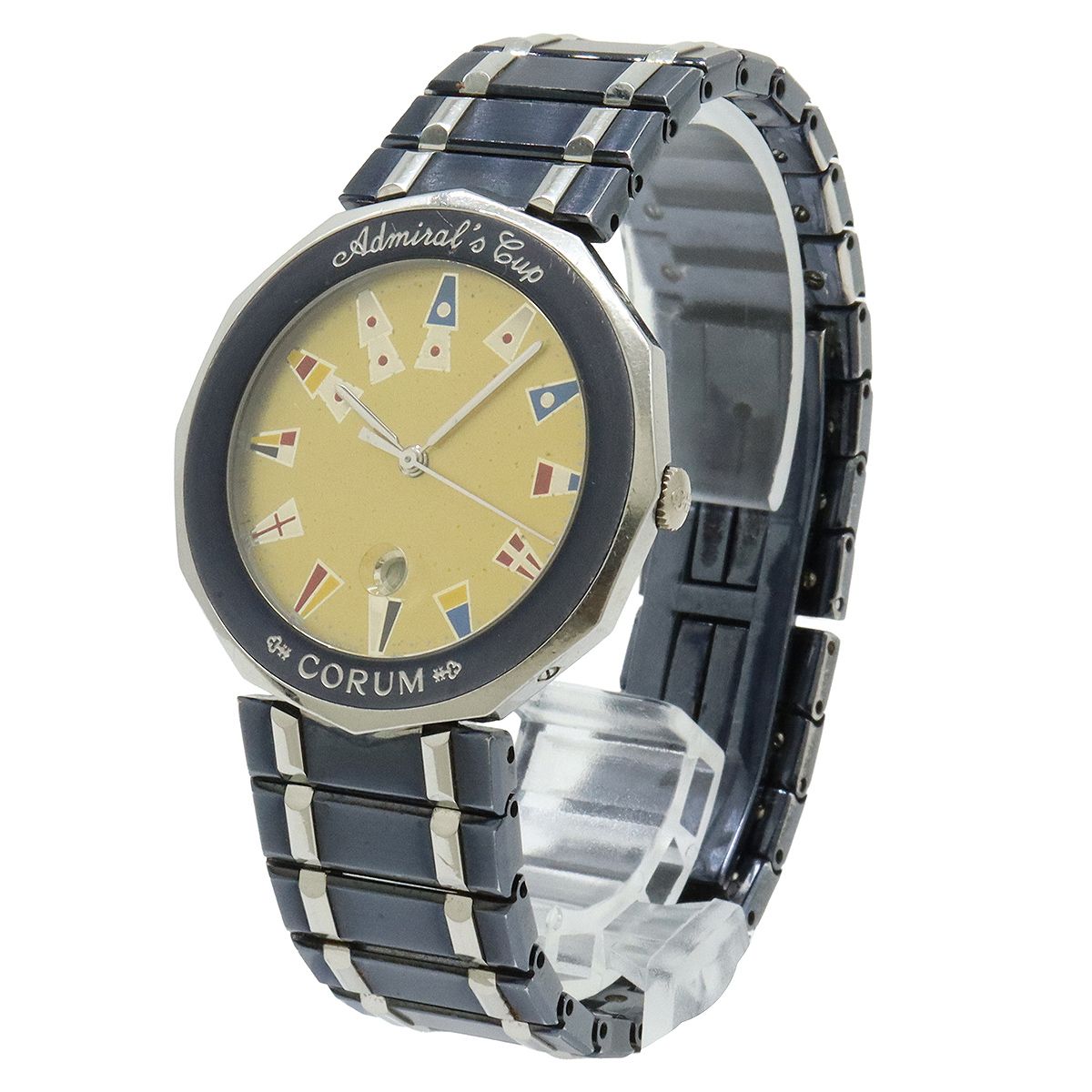CORUM コルム アドミラルズカップ ガンブルー ゴールド文字盤 SS