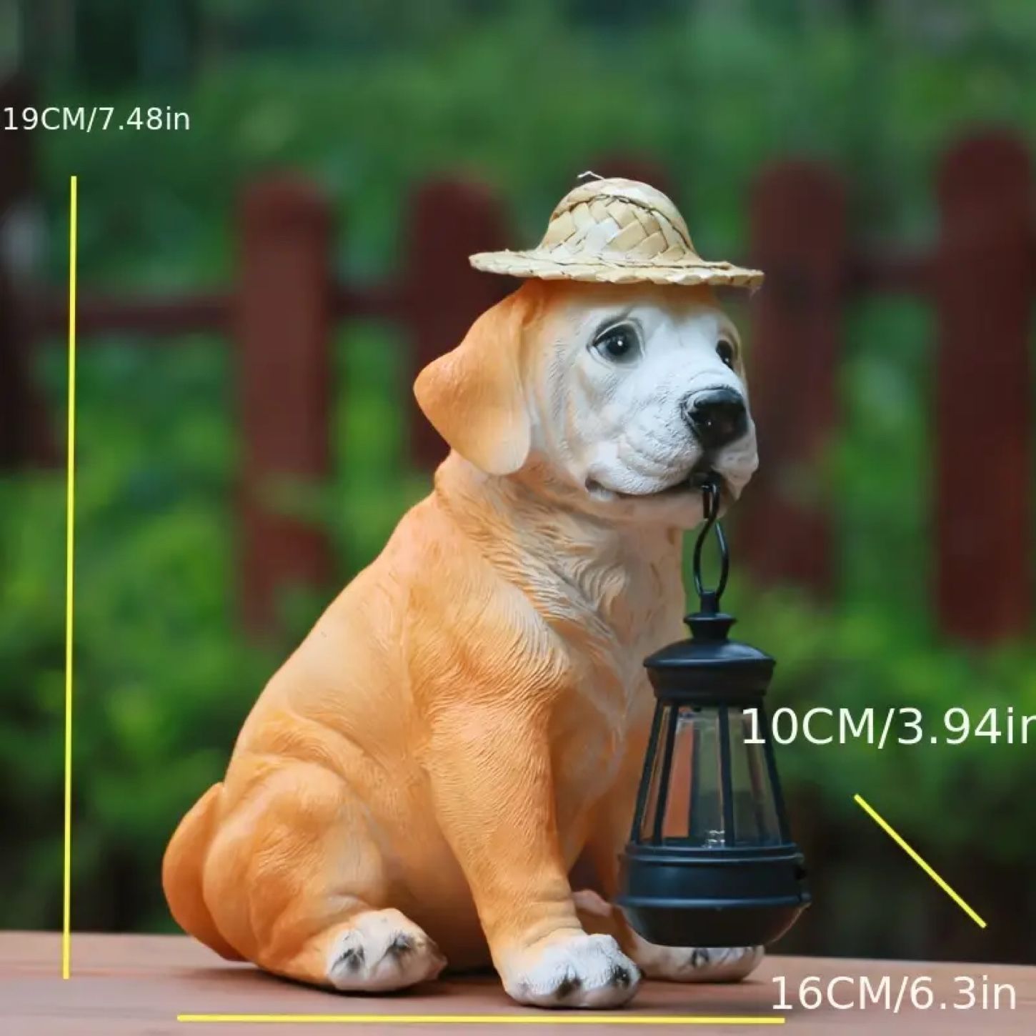 ランタン付き 犬の置物 【公式通販】