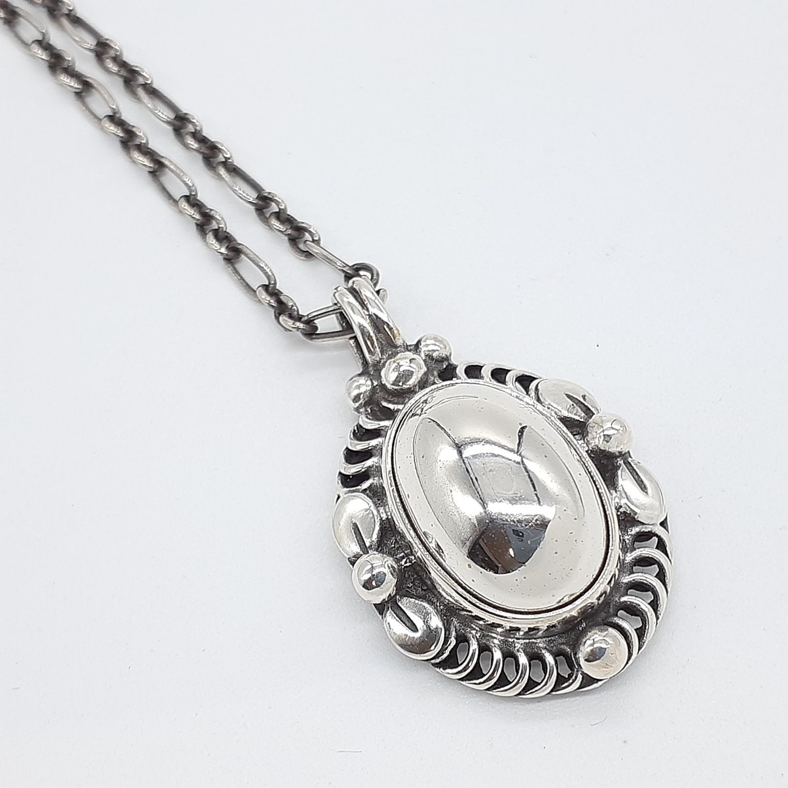 ◇ジョージジェンセン◇ 1995年 ヘリテージ イヤー ペンダント ネックレス ジョージジェンセン イヤー ネックレス 925 14.0g 1995