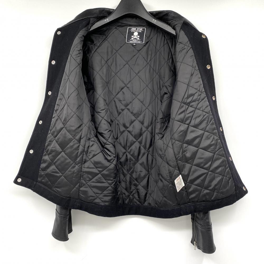 上質 メンズ レザー ジャケット シープスキン 羊革 刺繍 キルティング