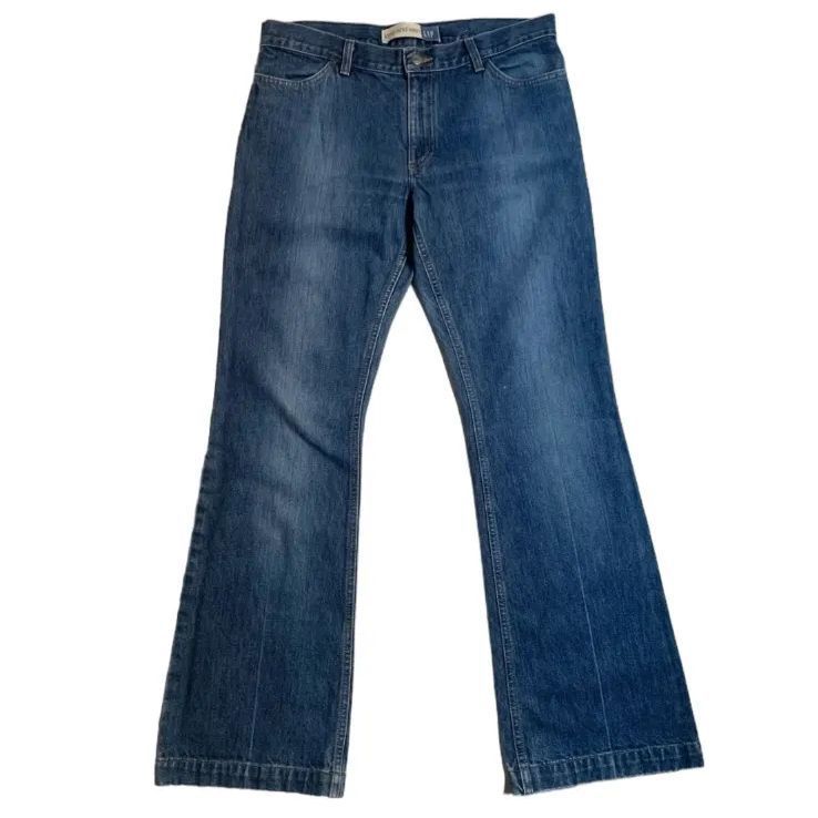 古着 GAP フレアパンツ バギーパンツ ワイドパンツ OLDGAP 90's OLD GAP long and lean Denim Pants オールドギャップ