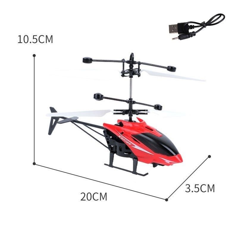 ドローン　ラジコン　ヘリコプター　新品未使用 空飛ぶ フライングヘリコプター レッド 赤外線センサー