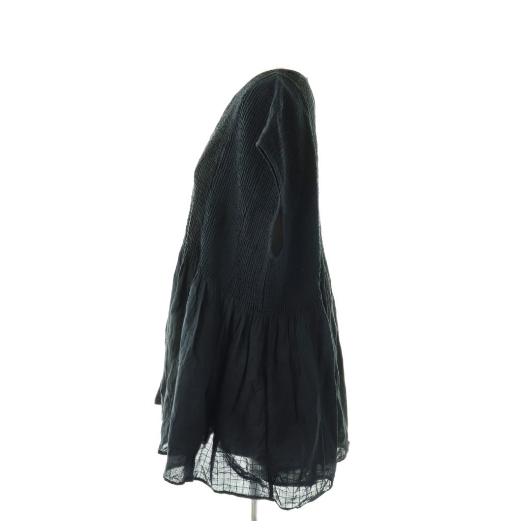 maison de soil（メゾンドソイル） |ピンタックノースリーブブラウス メゾンドソイル maison de soil ピンタックギャザーノースリーブ