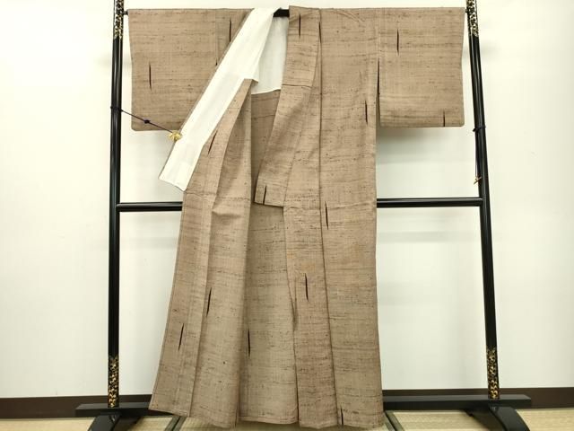 平和屋着物▽ざざんざ織　伊兵衛織　単衣　霞文　正絹　逸品　DAAO3516fe 平和屋着物▽ざざんざ織 伊兵衛織 単衣 霞文 正絹 逸品 DAAO3516fe