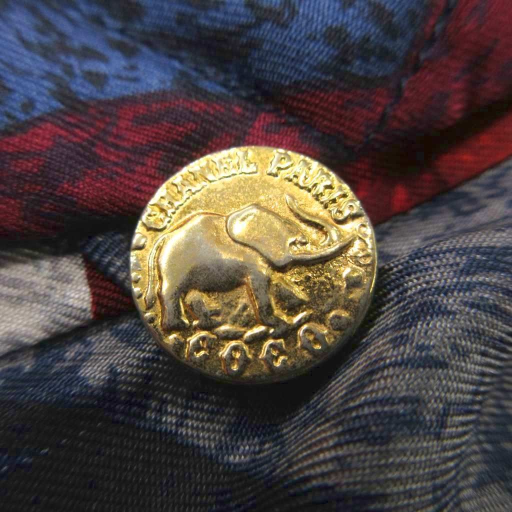  シャネル CHANEL ヴィンテージ キルティング シャツ ブラウス 長袖 シルク 総柄 金ボタン マルチ 38 約M MNK 1 1002 長袖 シャツ ブラウス