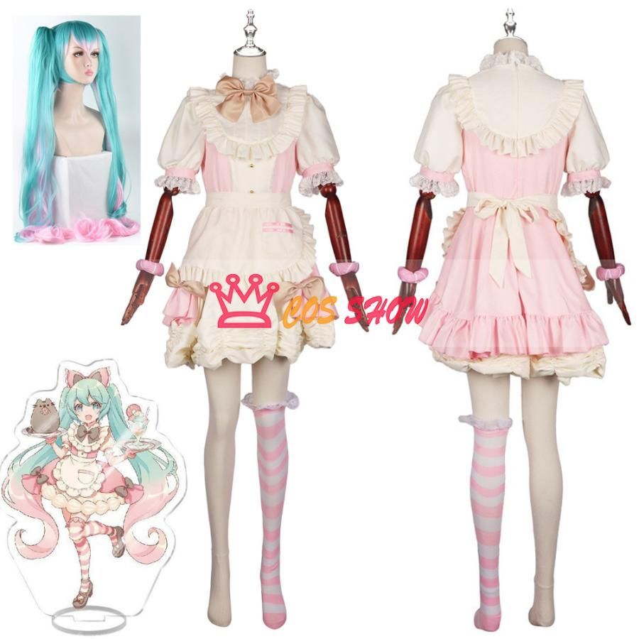 プシーン 初音ミク コスプレ衣装 ウィッグ追加 cosplay仮装 制服 イベント クリスマス ハロウィン ステージ 文化祭 学園祭