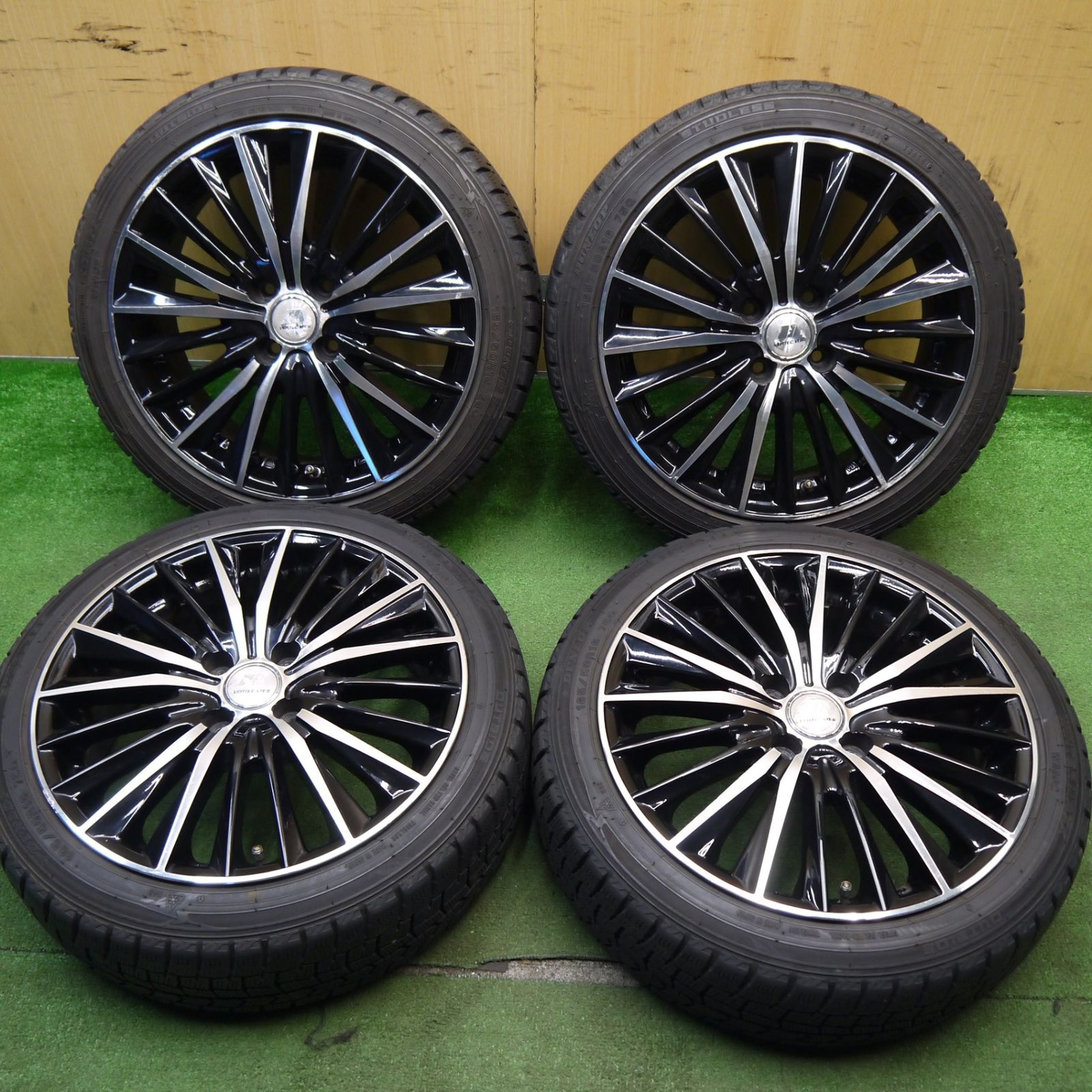 バリ溝 8.5分 スタッドレス 165|50R16 ダンロップ ウインターマックス WM02 VERTEC VR-5 MANARAY SPORT マナレイ 16インチ PCD100|4H 5050704Hス